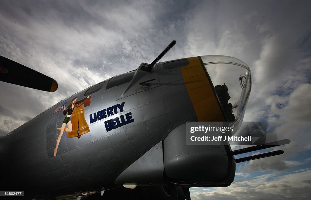 Restored B17 Liberty Belle Flying Fortress Arrives At Prestwick