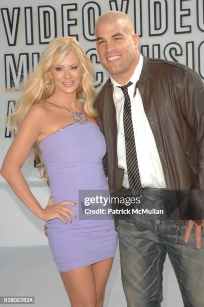 Jenna Jameson and Tito Ortiz attend 2010 MTV Video Music Awards - Arrivals at Nokia Theatre L.A. Live on September 12, 2010 in Los Angeles, California