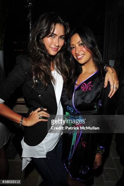Ashley Cotner and Sylvie Cachay attend DOM PERIGNON closes Fashion Week with a tribute to Andy Warhol at VILLA PACRI NYC on September 16, 2010 in New...