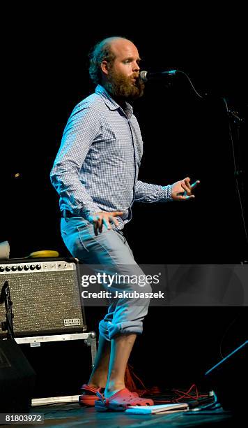 Alternative country singer and songwriter Will Oldham, aka Bonnie 'Prince' Billy performs live during a concert at the Schiller Theater on July 2,...