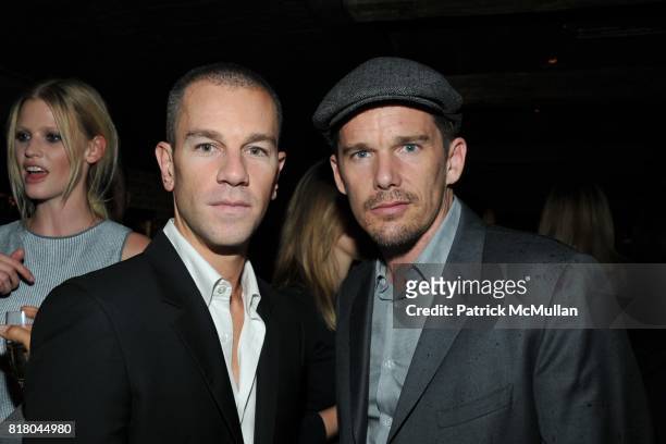 Josh Reed, Ethan Hawke attend Calvin Klein Collection Women's Spring 2011 Post-Show Dinner at The Lion on September 16, 2010 in New York City.