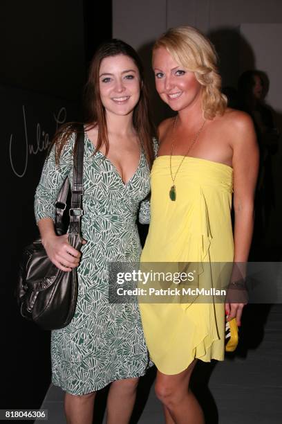 Melissa Burke and Lyla Iljaz attend DEWAR's hosts exhibition opening for JULIAN LENNON at Morrison Hotel Gallery on September 16, 2010 in New York.