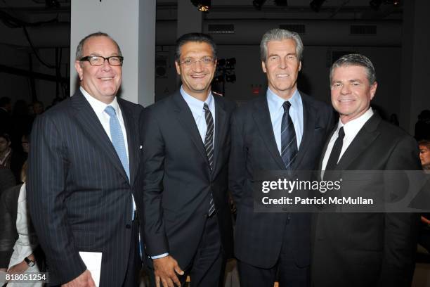 Ron Frasch, Emanuel Chirico, Terry Lundgren and Tom Murry attend CALVIN KLEIN Collection Women's Spring 2011 Runway Show at 205 West 39th Street on...