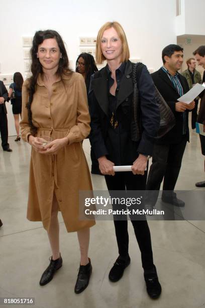 Taryn Simon and Edie Baskin attend Taryn Simon CONTRABAND at Gagosian Gallery at Gagosian Gallery on September 22, 2010 in Beverly Hills, California