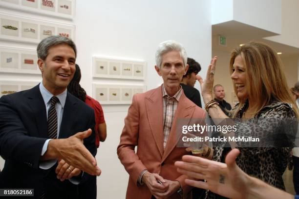 Michael Govan, Richard Buckley and Rita Wilson attend Taryn Simon CONTRABAND at Gagosian Gallery at Gagosian Gallery on September 22, 2010 in Beverly...