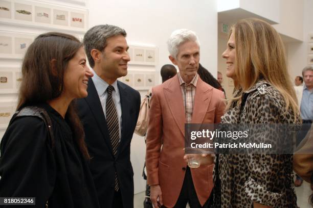 Katherine Ross, Michael Govan, Richard Buckley and Rita Wilson attend Taryn Simon CONTRABAND at Gagosian Gallery at Gagosian Gallery on September 22,...
