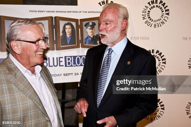 Len Cariou and Leonard Goldberg attend BLUE BLOODS, CBS Show Premiere at The Paley Center For Media on September 22, 2010 in New York City.