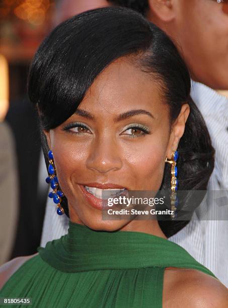 Jada Pinkett- Smith arrives at The World Premiere of Columbia Pictures' "Hancock" at the Grauman's Chinese Theatre on June 30, 2008 in Hollywood,...