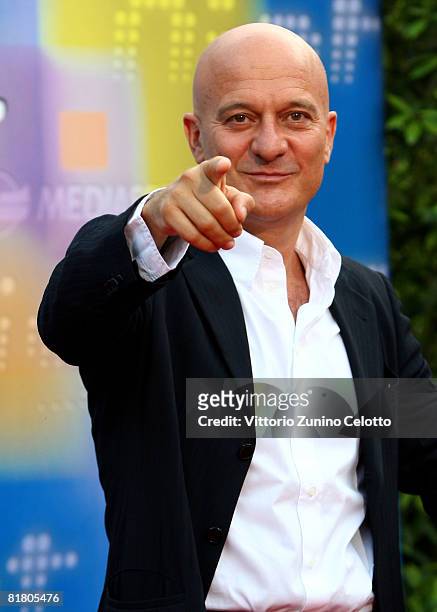 Actor and Presenter Claudio Bisio attends Mediaset TV programming presentation on July 2, 2008 in Milan, Italy.