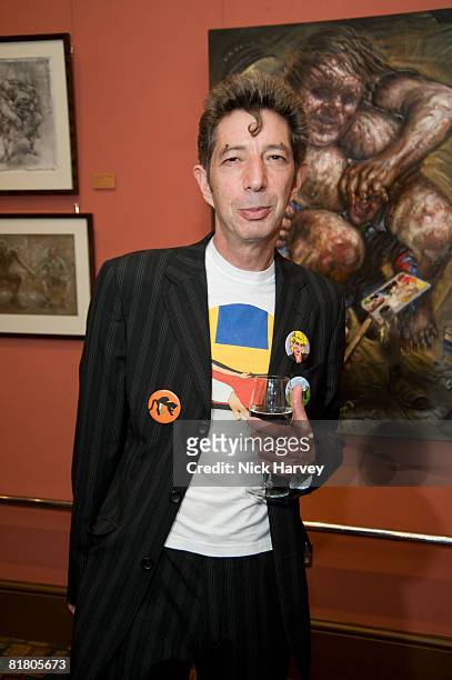 Dougie Fields attends the Sacha Newley 'Blessed Curse' exhibition private view at The Arts Club on July 2, 2008 in London, England.