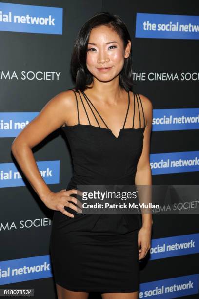 Anne Son attends COLUMBIA PICTURES & THE CINEMA SOCIETY host a screening of "THE SOCIAL NETWORK" at The SVA Theater on September 29, 2010 in New York...
