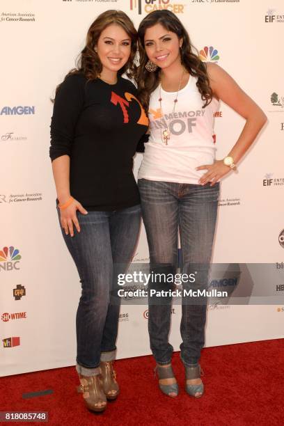 Chiquis Marin and Yarel Ramos attend Stand Up To Cancer at Sony Studios on September 10, 2010 in Culver City, California