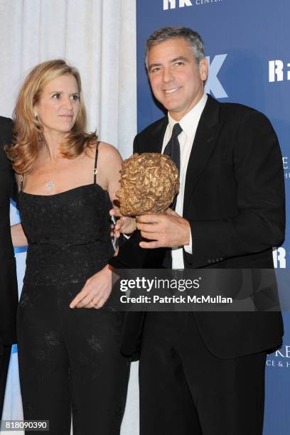 Kerry Kennedy and George Clooney attend 2010 Robert F. Kennedy Center For Justice & Human Rights Ripple Of Hope Awards Dinner at Pier 60 on November...