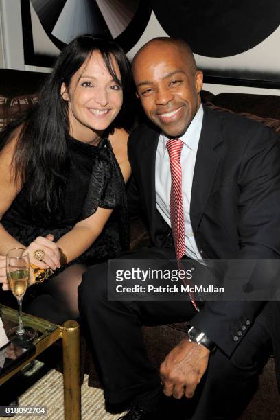 Emma Snowdon-Jones and Alphonso David attend ACRIA Holiday Dinner Kickoff Party at Private Residence on November 17, 2010 in New York City.