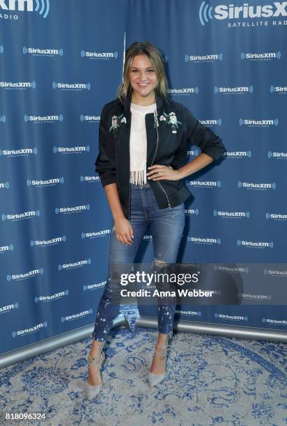 Kelsea Ballerini Visits The SiriusXM Studios In Nashville on July 18, 2017 in Nashville, Tennessee.