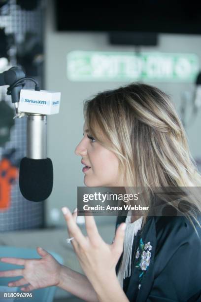 Kelsea Ballerini Visits The SiriusXM Studios In Nashville on July 18, 2017 in Nashville, Tennessee.