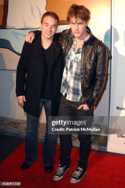 Brando Eaton and Grant Harvey attend OFFICIAL Film WRAP-PARTY for Stardust Pictures BFF & Baby at The Colony on November 17, 2010 in Hollywood,...
