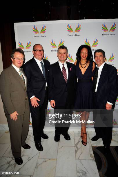Howard Meitiner, Ron Frasch, Eric Friedman, Lisa Ellis and Dr Mitchell Rosenthal attend PHOENIX HOUSE Fashion Award Dinner at Empire Ballroom Grand...
