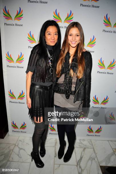 Vera Wang and Josephine Becker attend PHOENIX HOUSE Fashion Award Dinner at Empire Ballroom Grand Hyatt NYC on November 2, 2010 in New York City.