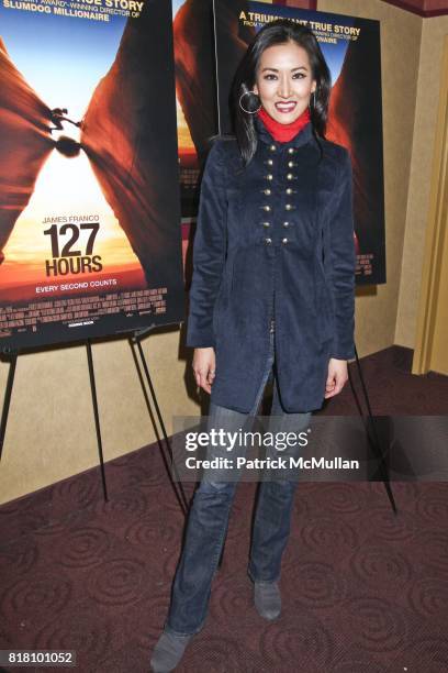 Kelly Choi attends 127 HOURS New York Premiere Hosted by GUCCI at Chelsea Clearview Cinema on November 2, 2010 in New York City.