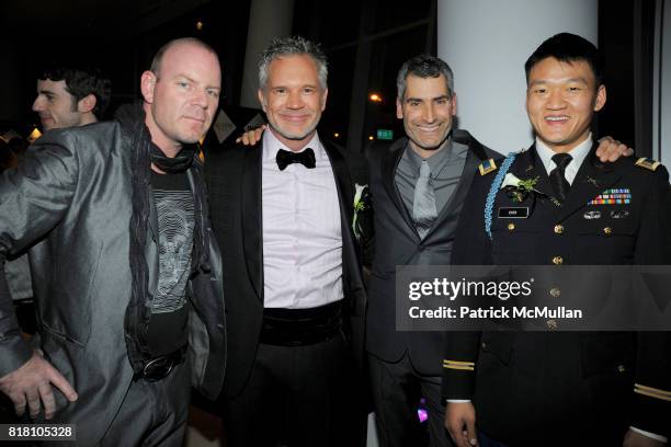 Derek Storm, Gerald McCullouch, Aaron Hicklin and Dan Choi attend OUT 100 Presented by BUICK at IAC Building on November 18, 2010 in New York City.