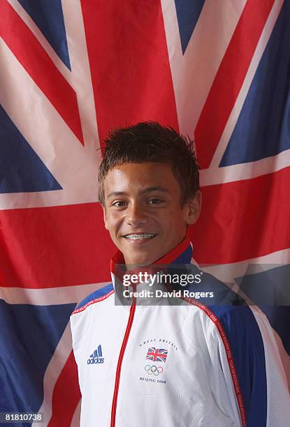 Diver Tom Daley of the British Olympic Team poses for a photograph during the Team GB Kitting Out at the NEC on July 3, 2008 in Birmingham, England.