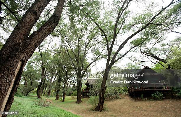 General view of The Samburu Intrepids Lodge in the Samburu National Reserve on Dec 05, 2007 in Kenya.