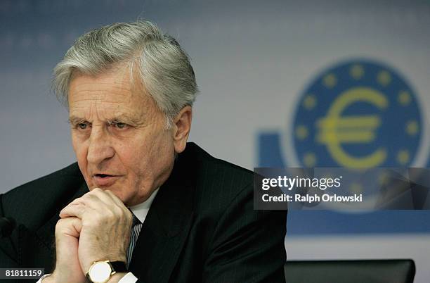 Jean-Claude Trichet , President of the European Central Bank address the monthly news conference on July 3, 2008 in Frankfurt, Germany. The ECB...