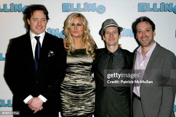 Brendan Fraser, Jennifer Coolidge, Denis O'Hare and Jeremy Shamos attend Opening Night for the Broadway Premiere of ELLING at THE ETHEL BARRYMORE...