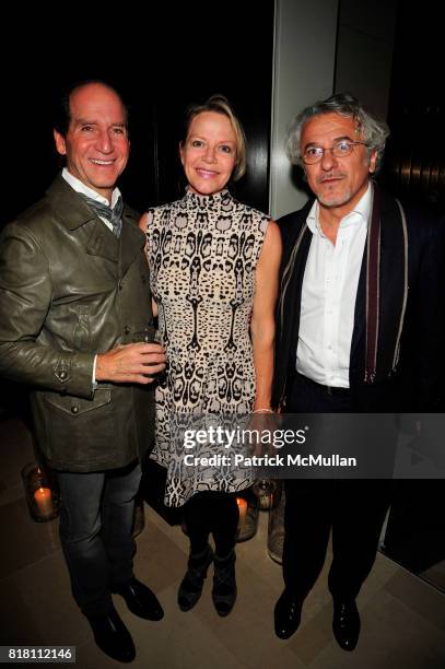 Matthew Adell, Pamela Johananoff and Michael Filomeno attend Setai New York Grand Opening at Setai NYC on November 5, 2010 in New York City.