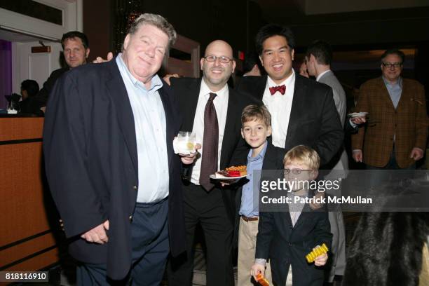 George Wendt, Mark Kaufman, Raymond Wu, ? and ? attend MUSICAL ELF BROADWAY OPENING NIGHT at Al Hirschfeld Theatre on November 14, 2010 in New York...