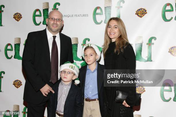 Mark kaufman and Family attends MUSICAL ELF BROADWAY OPENING NIGHT at Al Hirschfeld Theatre on November 14, 2010 in New York City.