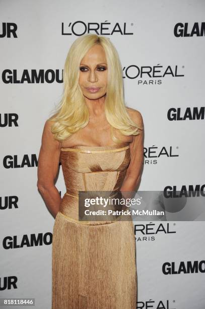 Donatella Versace attends GLAMOUR Women of the Year Red-Carpet Arrivals at Carnegie Hall NYC on November 8, 2010 in New York City.