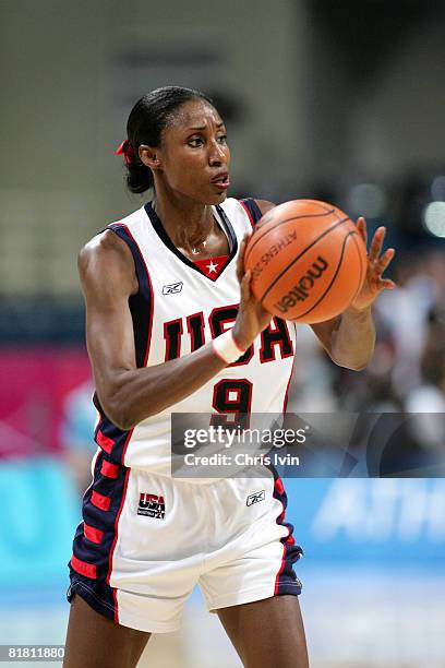 United States Lisa Leslie in Women's Gold Medal Match during the Athens 2004 Olympic Games, in Athens, Greece on August 28, 2004. United States...