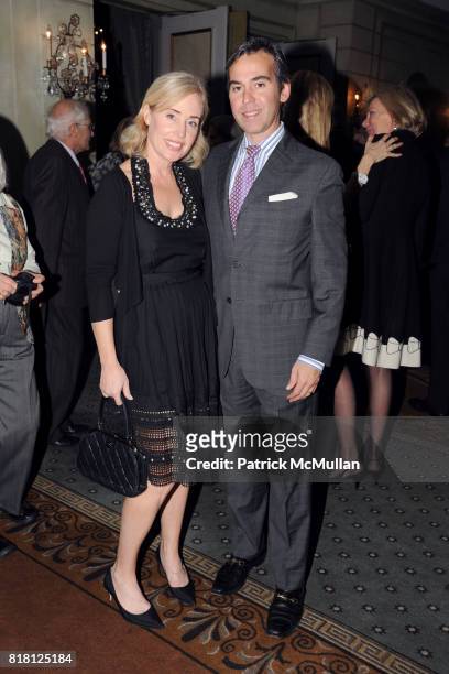 Amy Hoadley and Randall Gianopulous attend 2010 ASPCA Humane Awards Luncheon Sponsored by Hartville Group at The Pierre Hotel on November 11, 2010 in...