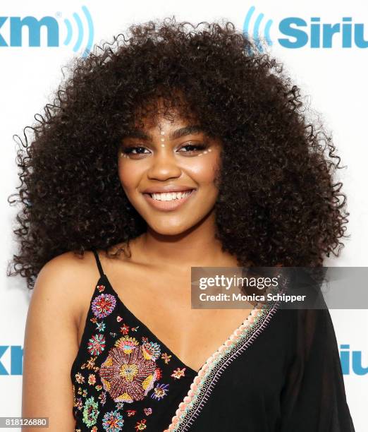 Actress China Anne McClain visits SiriusXM Studios on July 18, 2017 in New York City.