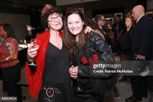 Nancy Barton and Deborah Hughes attend ROSS BLECKNER Unveils Art Works In Glass At Steuben at Steuben on November 11, 2010 in New York City.