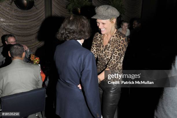 Fran Lebowitz and Patti Hanson attend The HBO Documentary Films Premiere of PUBLIC SPEAKING - After Party at Four Seasons Restaurant on November 15,...