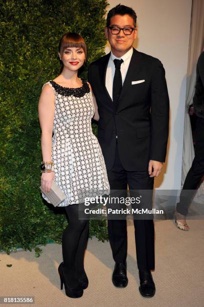 Christina Ricci and Peter Som attend The Seventh Annual CFDA / VOGUE Fashion Fund Award at Skylight Soho on November 15, 2010 in New York City.