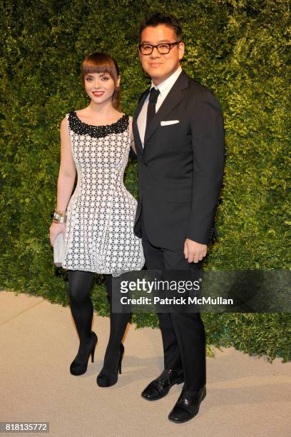 Christina Ricci and Peter Som attend The Seventh Annual CFDA / VOGUE Fashion Fund Award at Skylight Soho on November 15, 2010 in New York City.