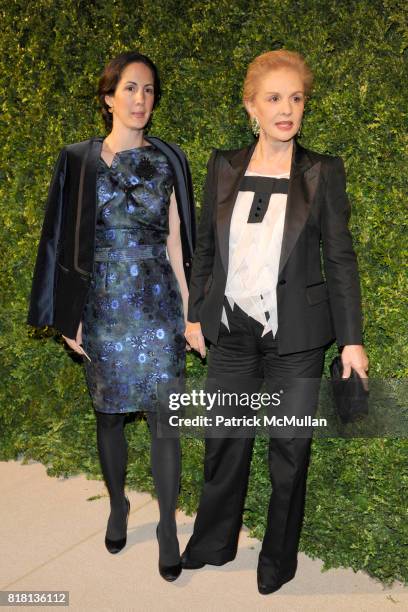 Carolina Herrera Jr. And Carolina Herrera attend The Seventh Annual CFDA / VOGUE Fashion Fund Award at Skylight Soho on November 15, 2010 in New York...