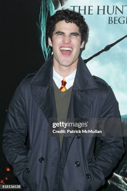 Darren Criss attends New York Premiere of HARRY POTTER AND THE DEATHLY HALLOWS at Alice Tully Hall on November 15, 2010 in New York City.