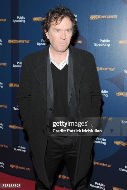 Timothy Hutton attends The HBO Documentary Films Premiere of PUBLIC SPEAKING - Arrivals at MoMA on November 15, 2010 in New York City.