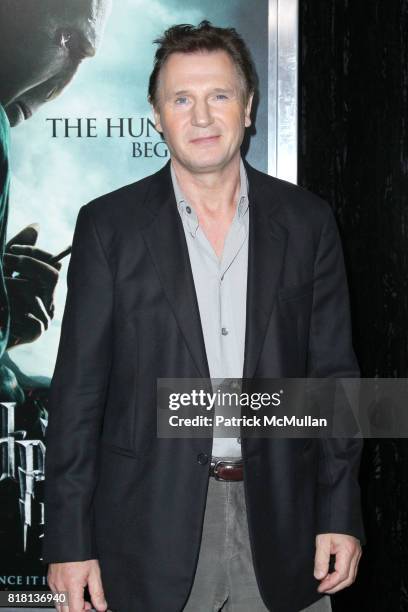 Liam Neeson attends New York Premiere of HARRY POTTER AND THE DEATHLY HALLOWS at Alice Tully Hall on November 15, 2010 in New York City.