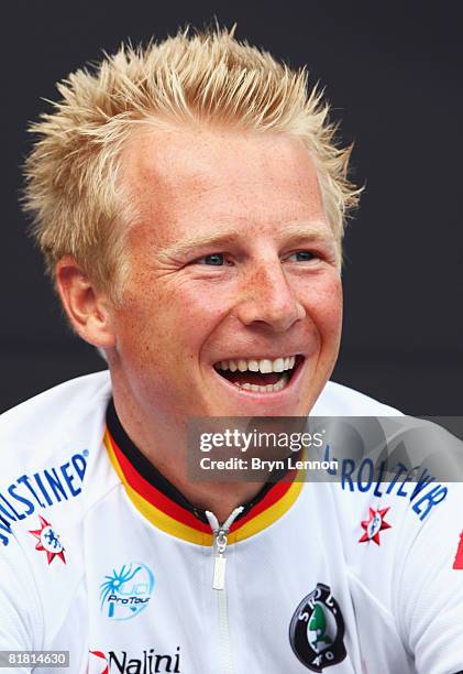 Fabian Wegmann of Germany and Team Gerolsteiner attends the Tour de France team presentations prior to the start of the 2008 Tour de France on July...