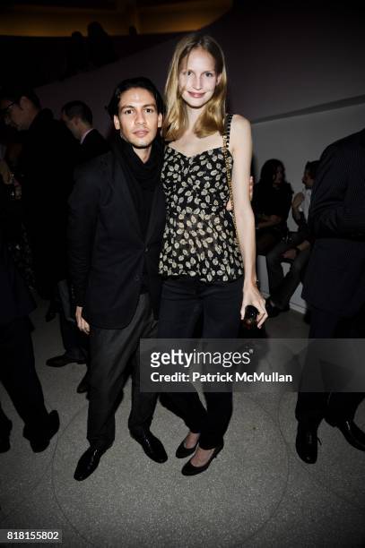 Thomas Rom and Katrin Thormann attend THE HUGO BOSS PRIZE Annual Party 2010 at Solomon R. Guggenheim Museum on November 4, 2010.