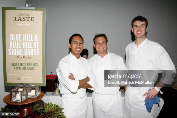 Fausto Rivera, Johnathan Hittinger and Michael Gallina attend NEW YORK TASTE Culinary Event at Skylight SoHo on November 1, 2010 in New York.