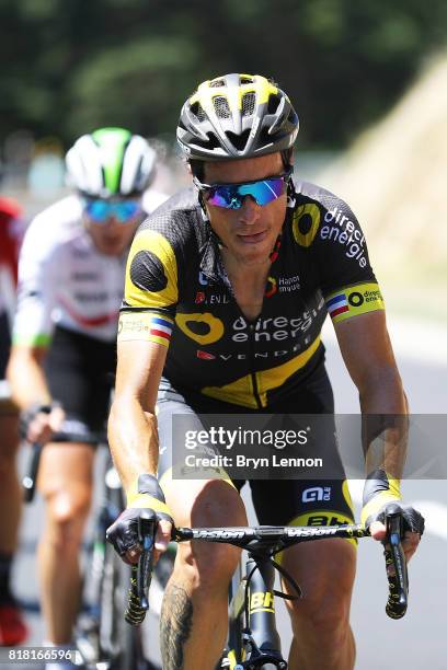 Sylvain Chvanel of France and Direct Energie rides in a breakaway on stage sixteen of the 2017 Tur de France, a 165km road stage from Le Puy en-Velay...