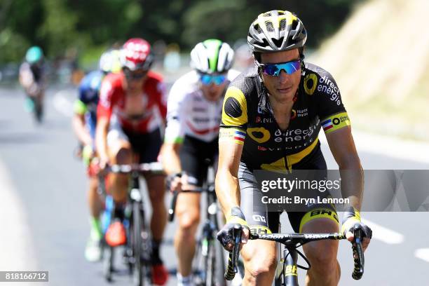 Sylvain Chvanel of France and Direct Energie rides in a breakaway on stage sixteen of the 2017 Tur de France, a 165km road stage from Le Puy en-Velay...