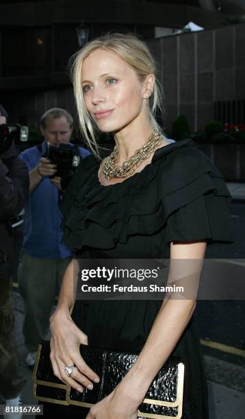 Model Laura Bailey attends dinner hosted by Stella McCartney at Harvey Nichols on July 3, 2008 in London